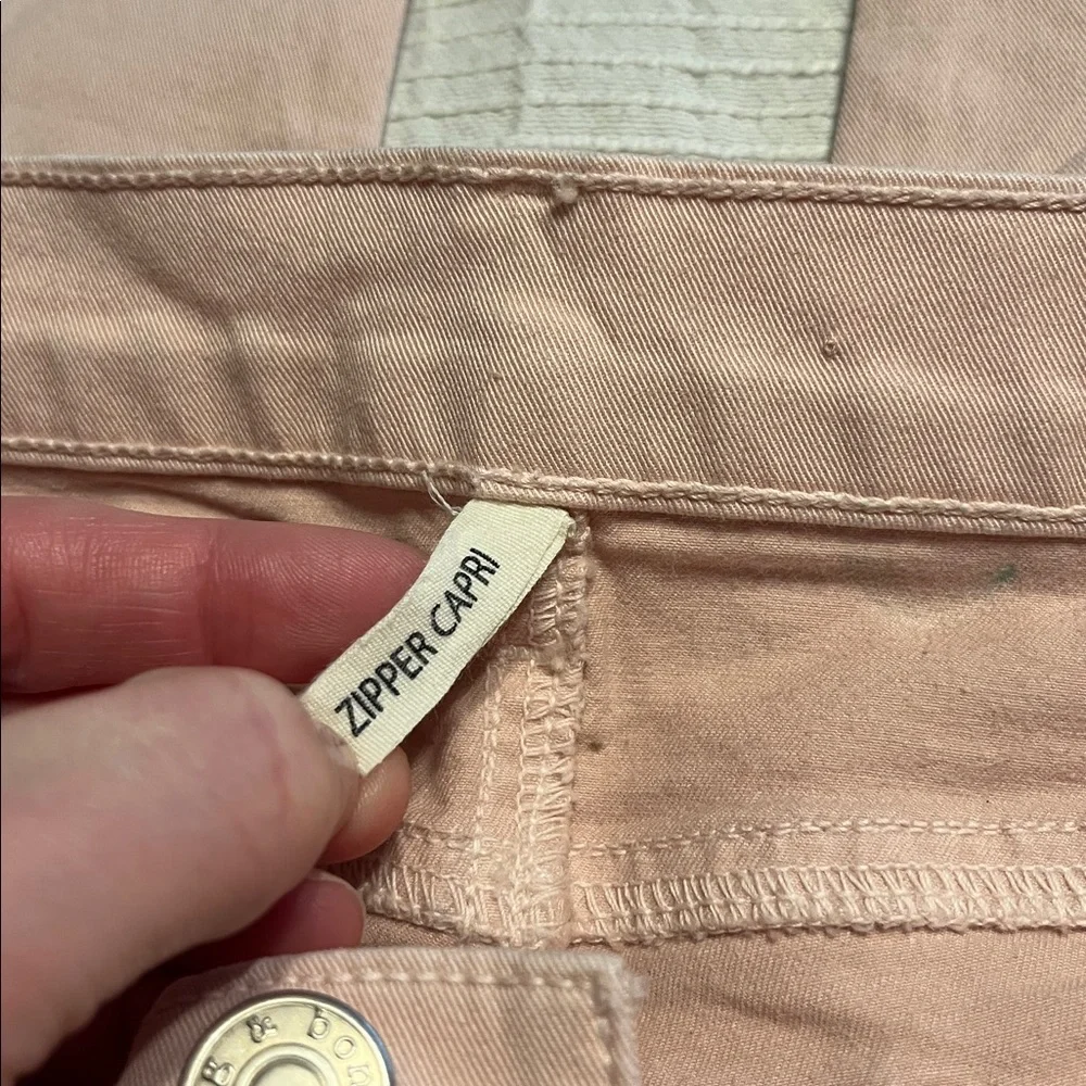 RAG & BONE blush pink zipper Capri jeans size 28 like new